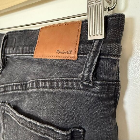 Madewell 9" High-Rise Skinny Ankle Jeans Womens Sz 27 Black Button Fly Raw Hem - Picture 8 of 15